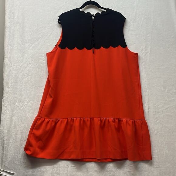Victoria Beckham for Target Orange Black Scallop Neck Colorblock Tunic Dress‎ 3X - Picture 5 of 7